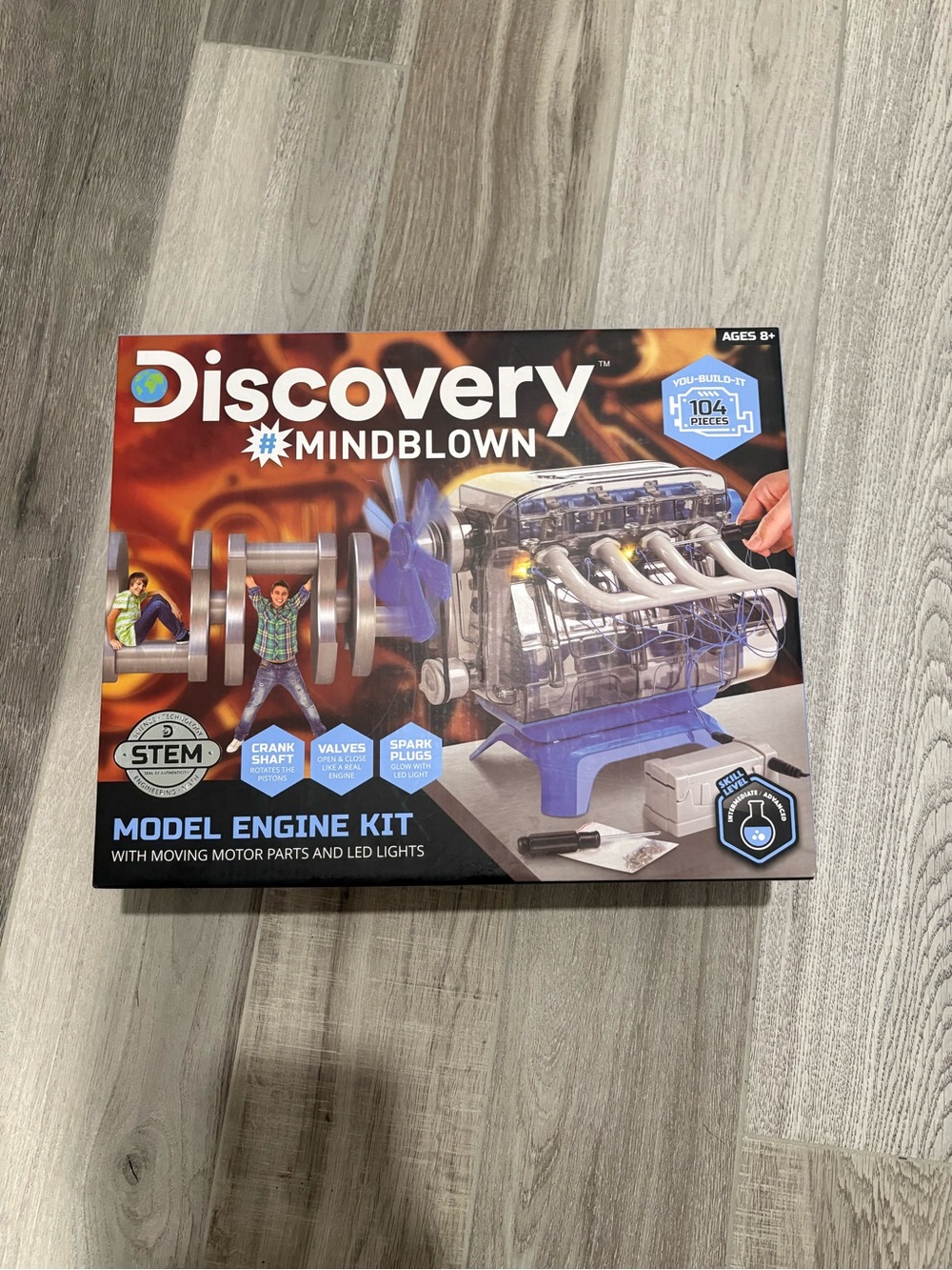 Model Engine Kit - Blue/Clear Educational STEM Toy